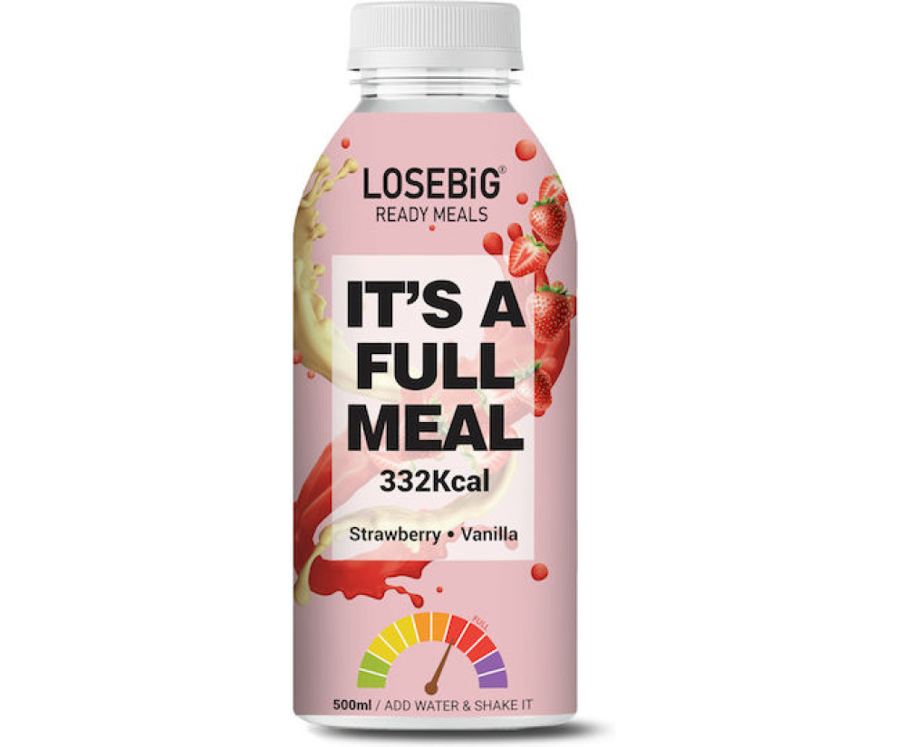 LoseBig Fullmeal Strawberry Vanilla – Πλήρες Γεύμα 332 Θερμίδες 40γρ Πρωτεΐνη 500ml LoseBig Fullmeal Strawberry Vanilla – Πλήρες Γεύμα 332 Θερμίδες 40γρ Πρωτεΐνη 500ml