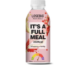 LoseBig Fullmeal Strawberry Vanilla – Πλήρες Γεύμα 332 Θερμίδες 40γρ Πρωτεΐνη 500ml LoseBig Fullmeal Strawberry Vanilla – Πλήρες Γεύμα 332 Θερμίδες 40γρ Πρωτεΐνη 500ml