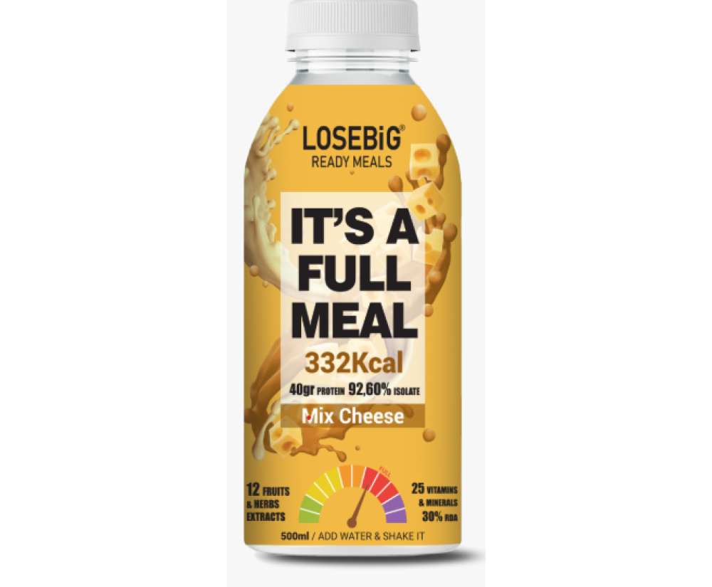 LoseΒig Fullmeal Mix Cheese – Πλήρες Γεύμα 332 Θερμίδες 40γρ Πρωτεΐνη 500ml LoseΒig Fullmeal Mix Cheese – Πλήρες Γεύμα 332 Θερμίδες 40γρ Πρωτεΐνη 500ml