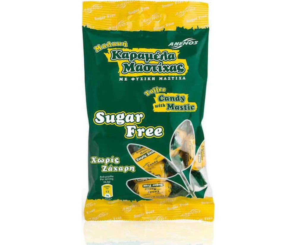 Anemos Καραμέλες Μαλακές με Γεύση Μαστίχα Χίου Χωρίς Ζάχαρη 100gr