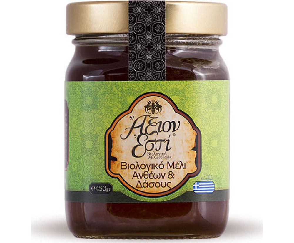 Άξιον Εστί Βιολογικό Μέλι Δάσους & Ανθέων 450gr