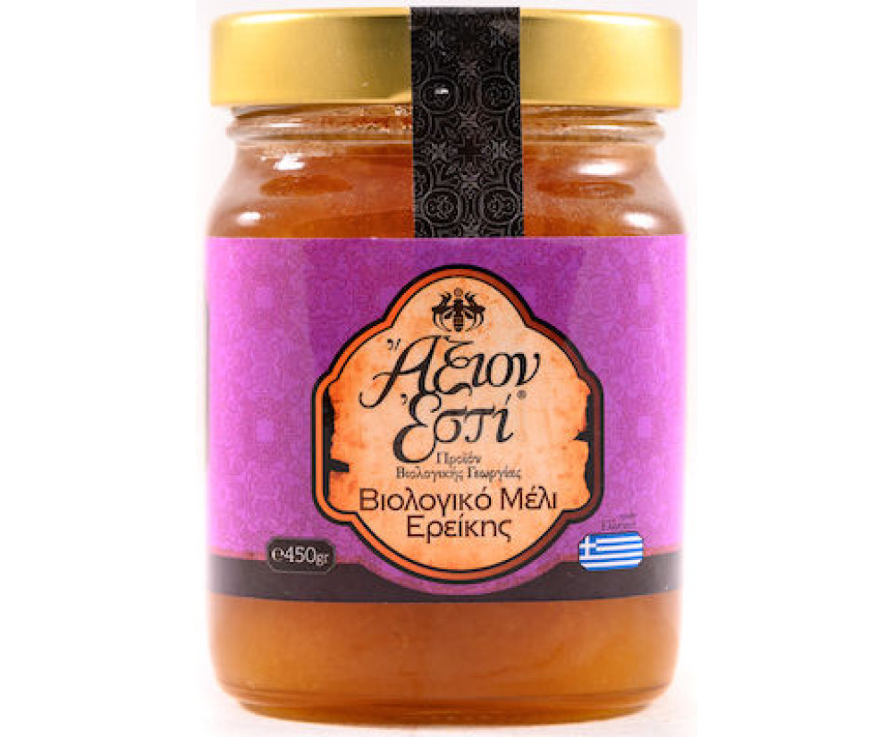 Άξιον Εστί Βιολογικό Μέλι Ερείκης 450gr