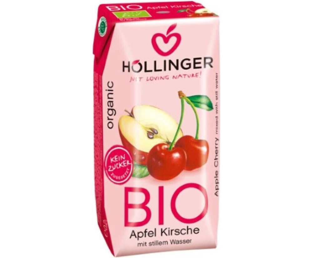 Hollinger Χυμός Μήλο / Κεράσι Χωρίς Ζάχαρη 200ml