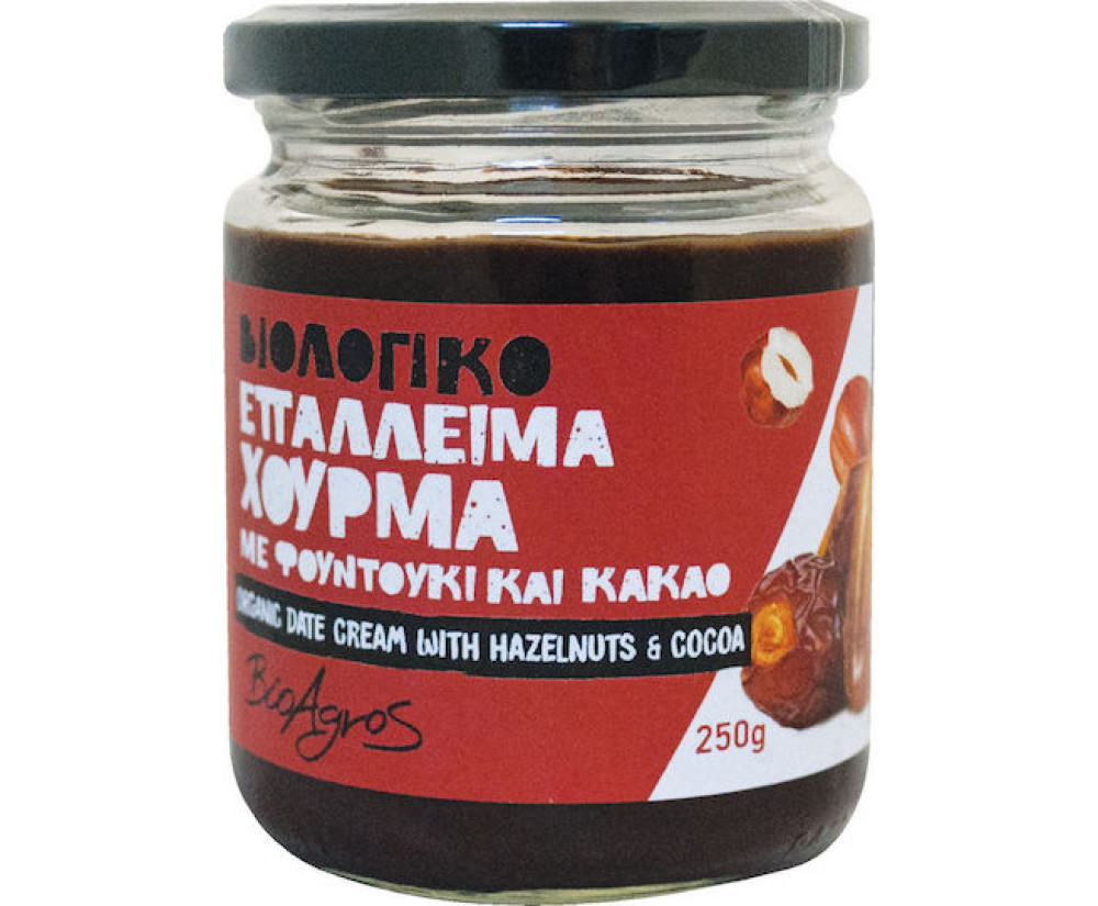Επάλειμμα Χουρμάδων με Φουντούκι & Κακάο 250g Βιοαγρός Bio