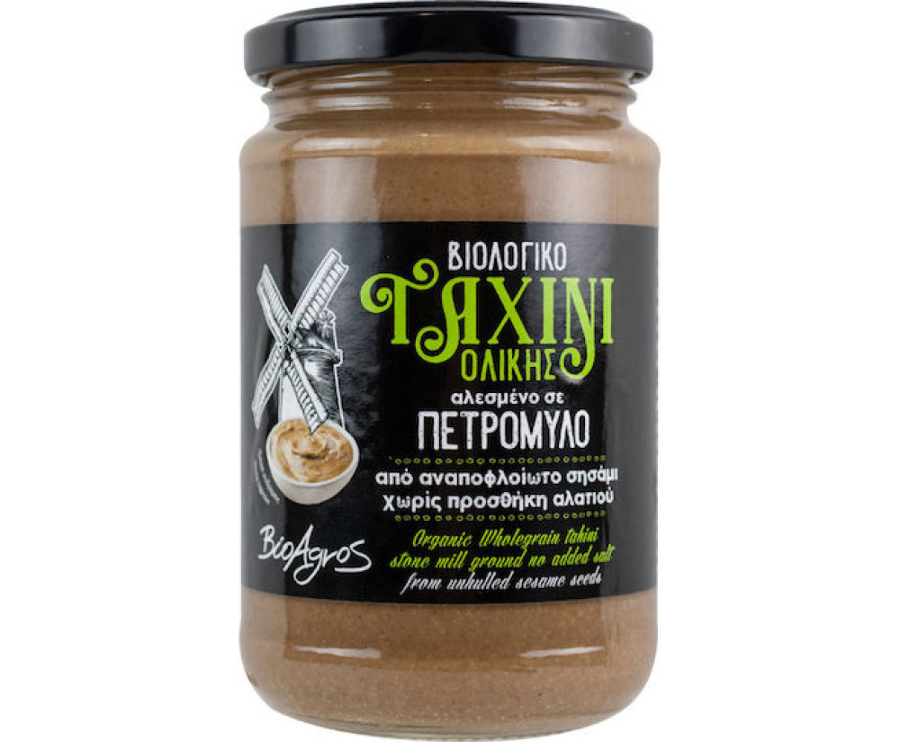 Βιο Αγρός Βιολογικό Vegan Ταχίνι Ολικής Αλέσεως Πετρόμυλο Ολικής Άλεσης 500gr