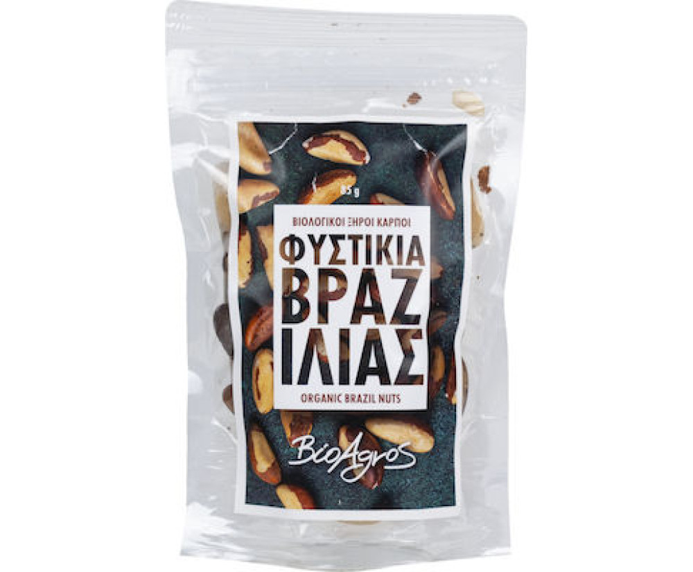 Καρύδια Βιο Αγρός Βραζιλίας Βιολογικά χωρίς Αλάτι Ωμά 85gr