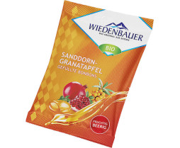 Wiedenbauer Καραμέλες με Γεύση Ιπποφαές Ρόδι Bio 75gr