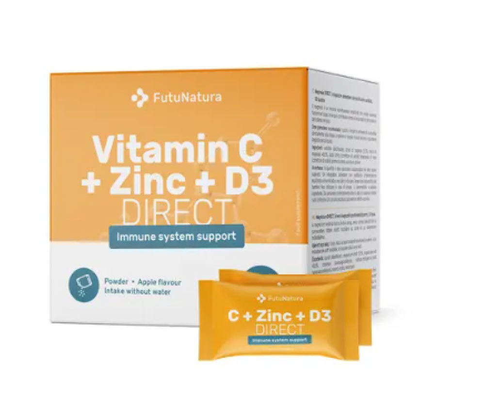 FutuNatura Βιταμίνη C 500 + Ψευδάργυρος + D3 30 φακελίσκοι