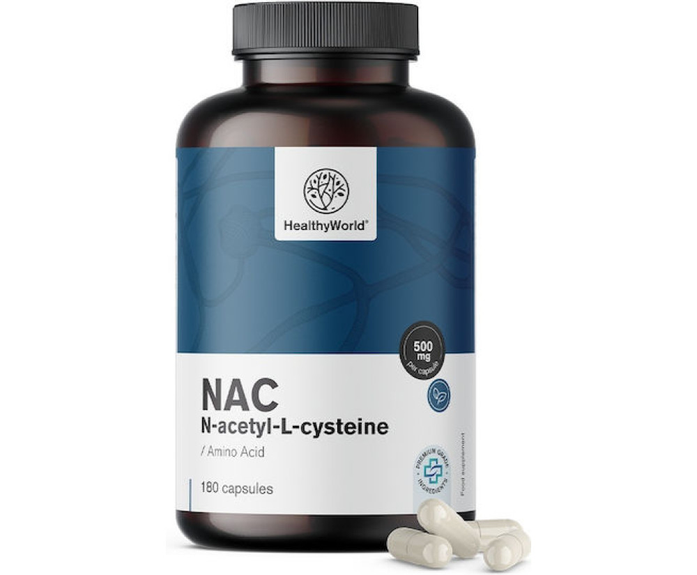 Healthy World NAC 500mg 180 Κάψουλες