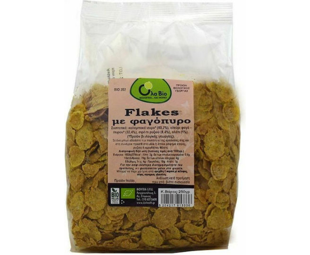 Όλα Bio Bio Νιφάδες Φαγόπυρου Ολικής Άλεσης 250gr