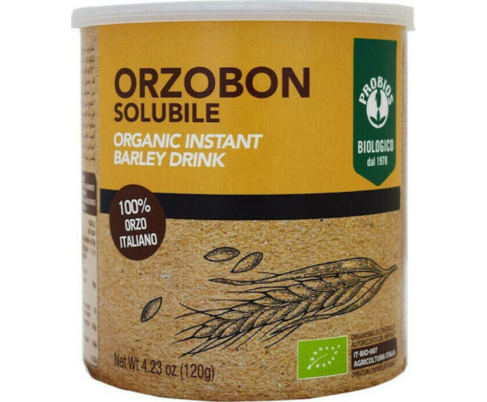 Probios Bio Υποκατάστατο Καφέ Orzobon από Κριθάρι σε Σκόνη 120gr