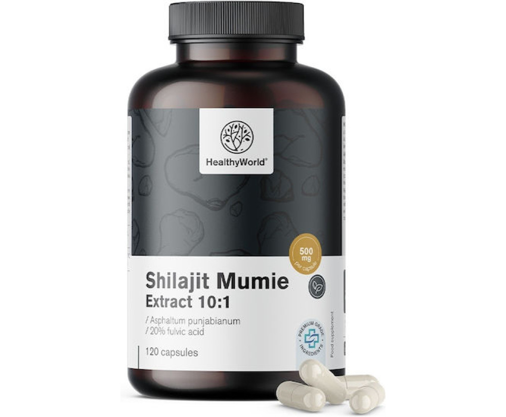 Healthy World Shilajit Mumie 10:1 500mg 120 κάψουλες